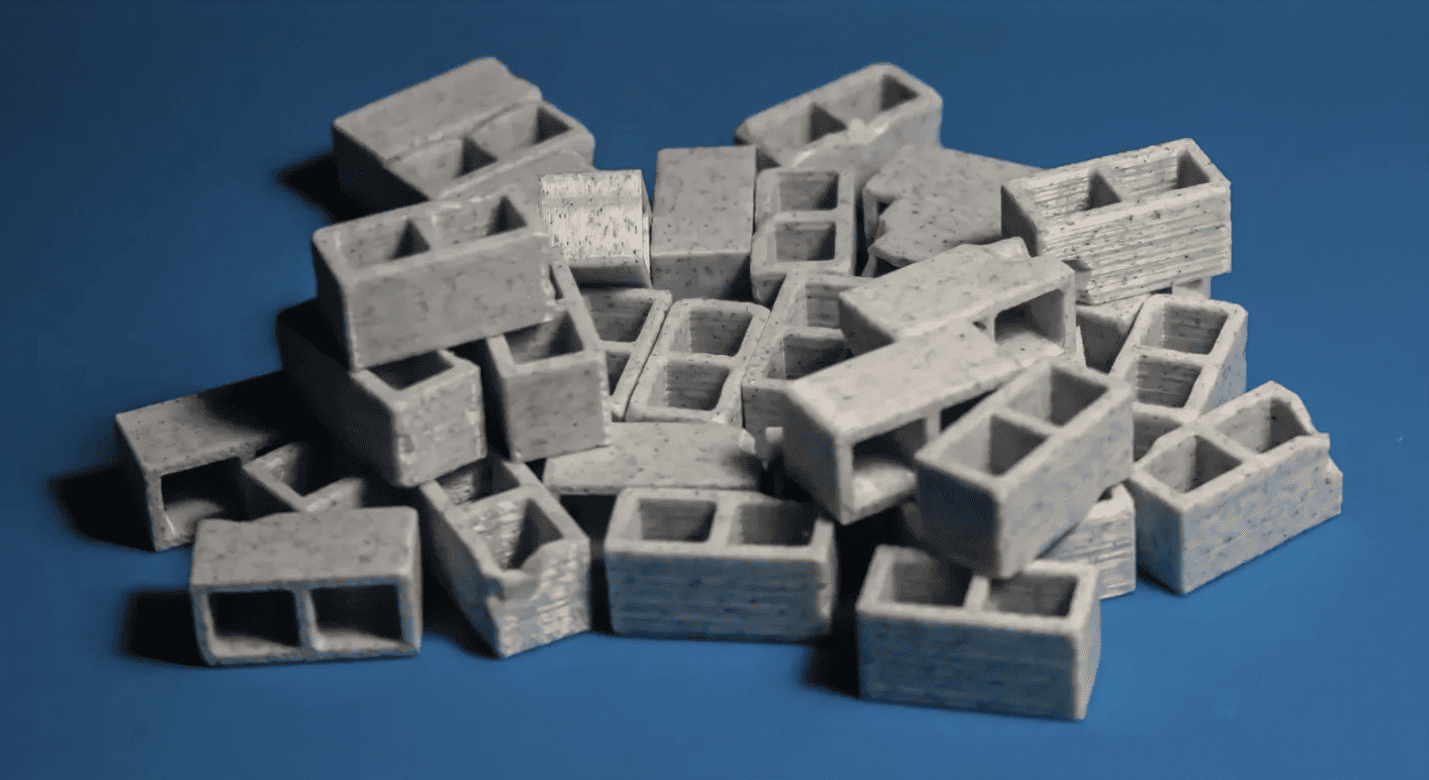 miniatures 3d models_4_stackable miniature cinder blocks